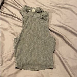 Cute size small gray cropped turtle neck